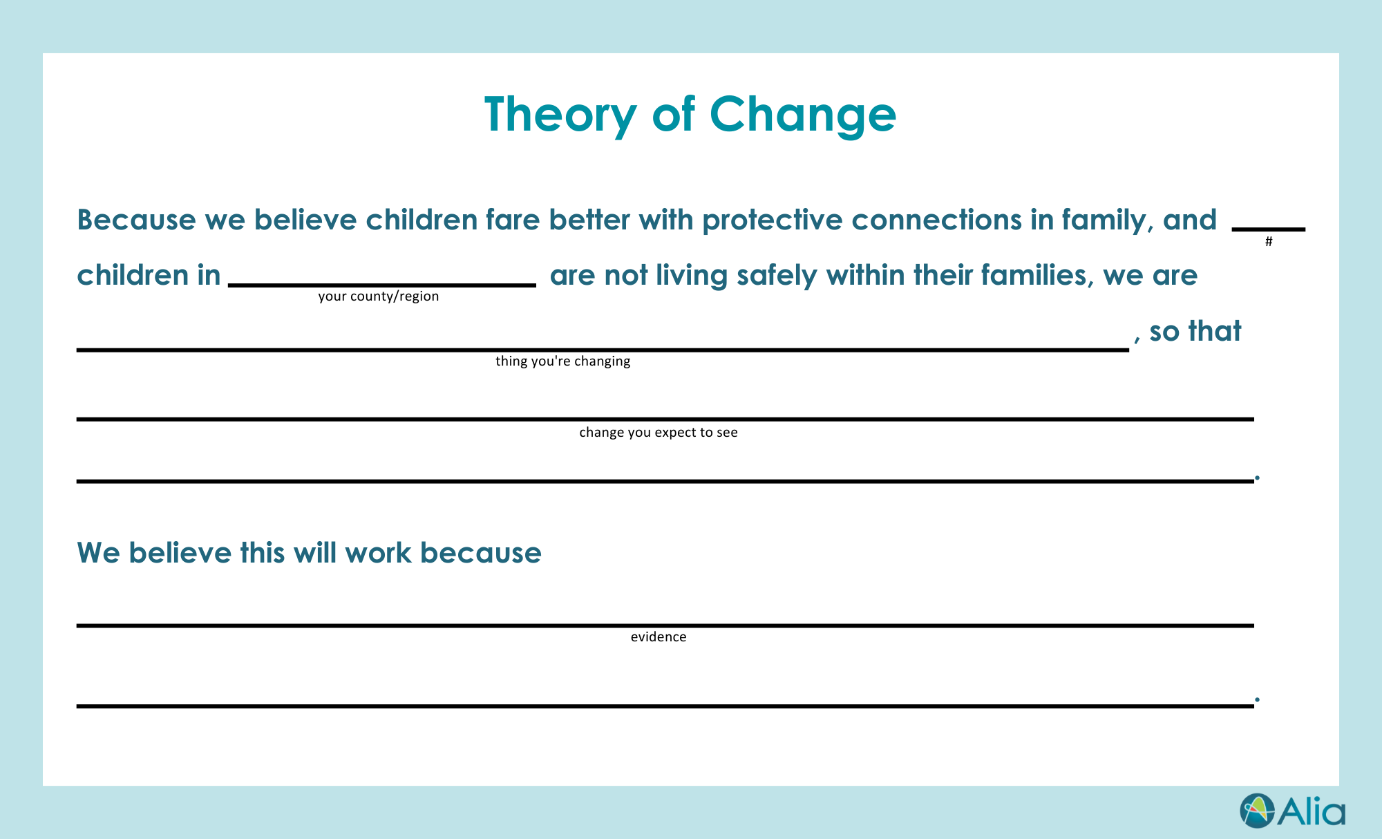 Theory of Change Worksheet